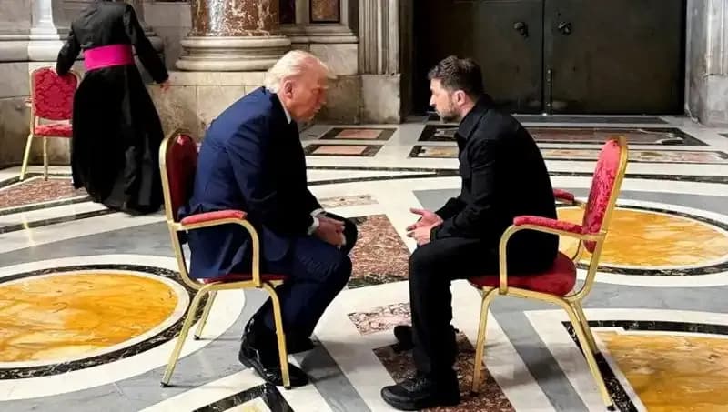 Zelenski, Trump'la En İyi Görüşmeyi Vatikan'da Yaptıklarını Açıkladı